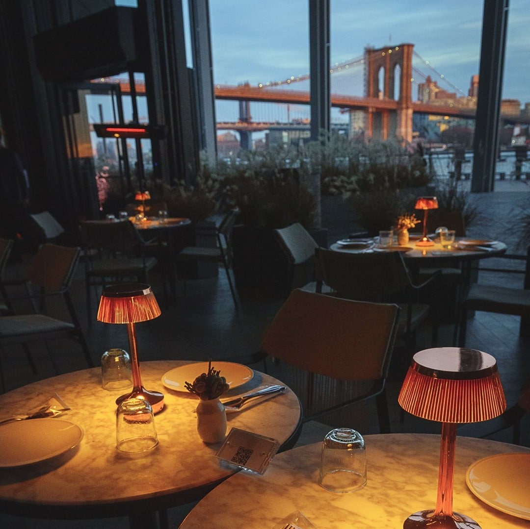 Keep cozy this winter season with a heated outdoor patio experience at @thefultonnyc.  in bio for details.