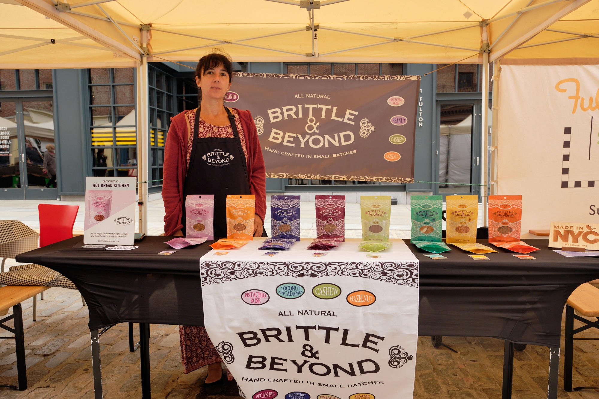 Brittle & Beyond table at the Hester Street Fair in NYC
