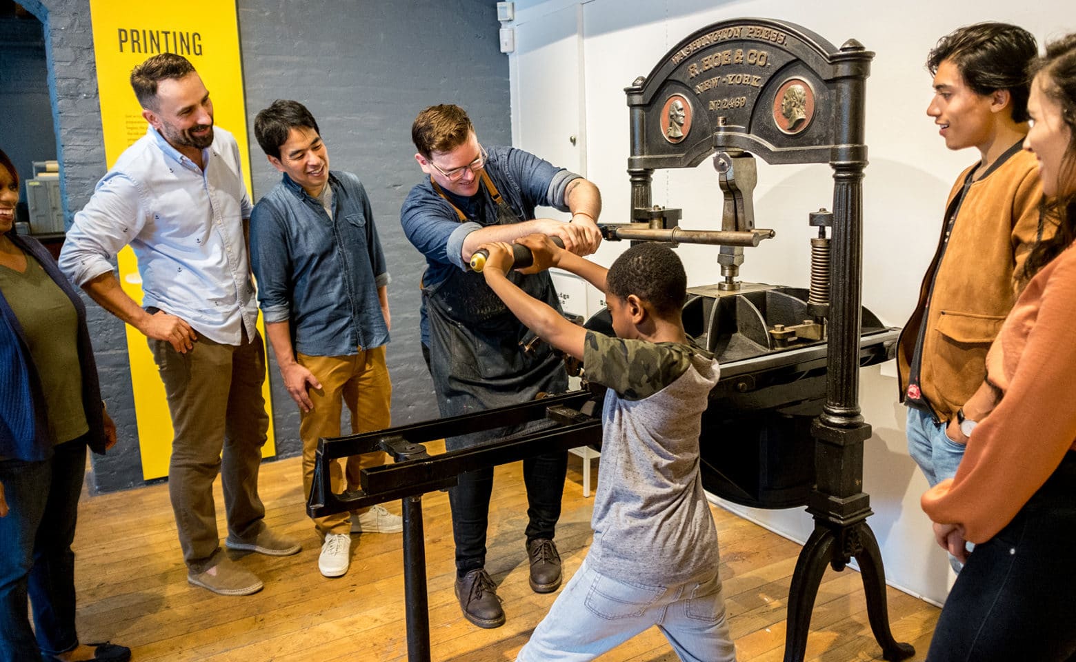 Printing demonstration at South Street Seaport Museum