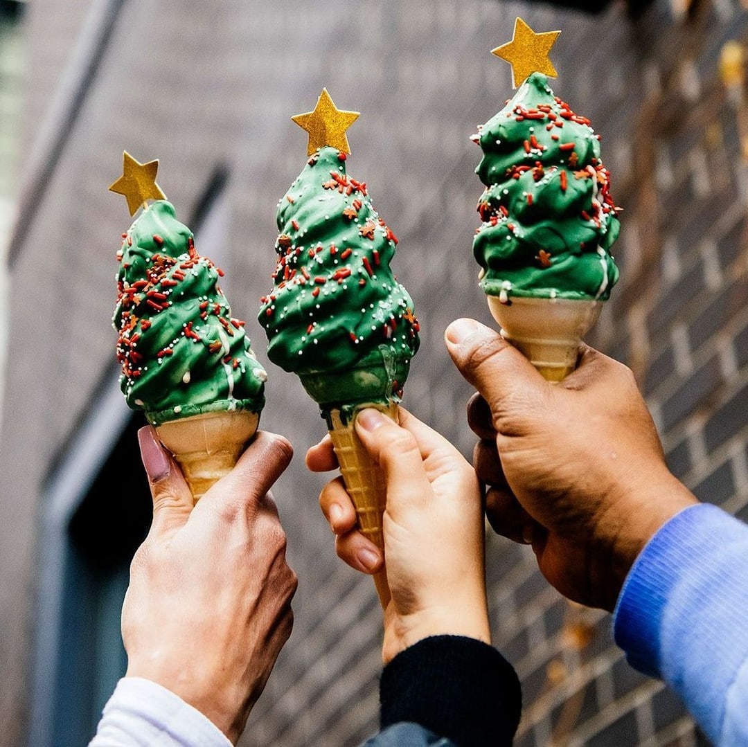 Calling all foodies. The most festive cone has arrived @eatmisterdips.