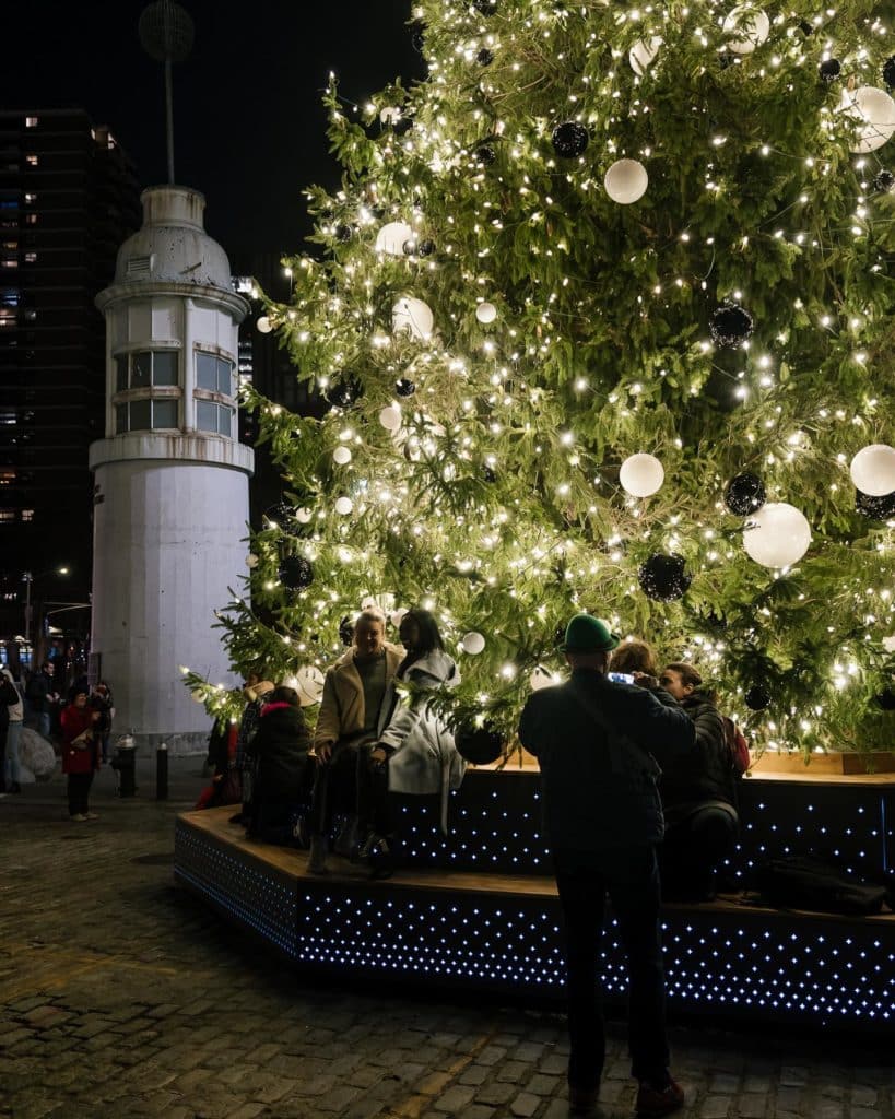 christmas tree at the seaport nyc