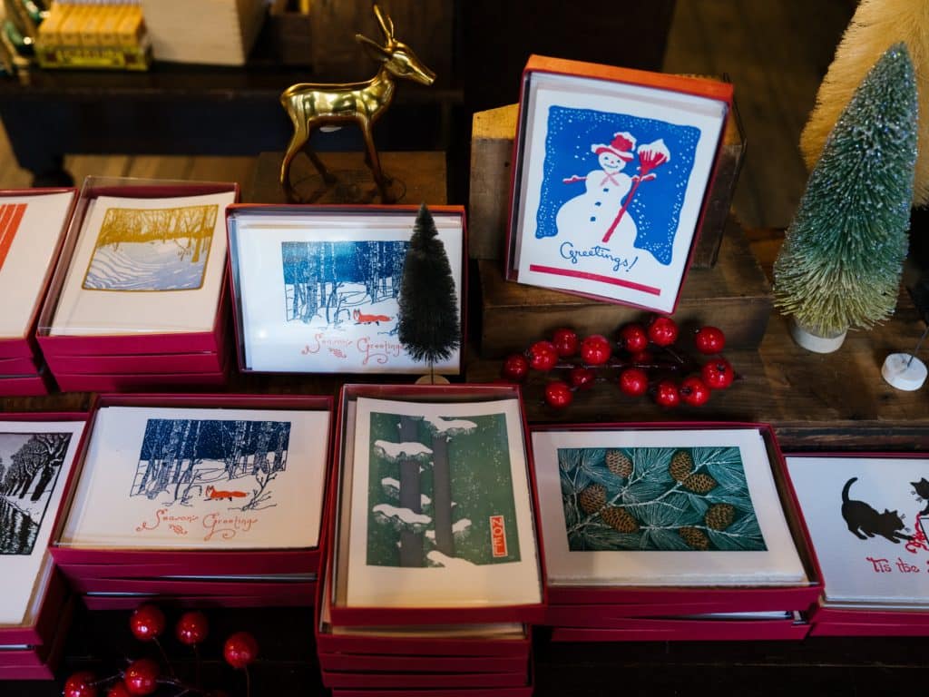 holiday post cards at Bowne & Co
