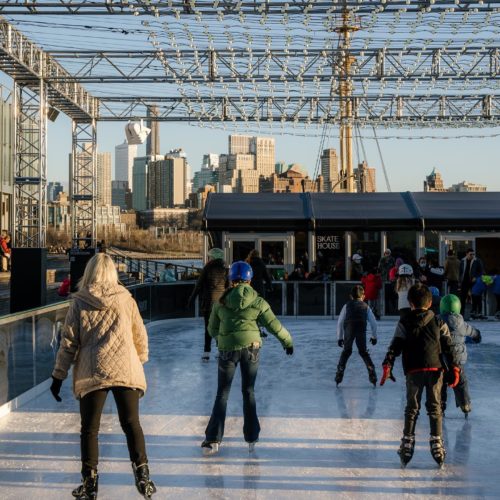 Family fun for everyone. Skate → the skyline. Link in bio to book. #TheSeaport
