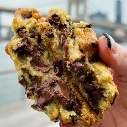 The perfect pov of @funnyfacebakery’s award winning chocolate chip cookie. #TheSeaport