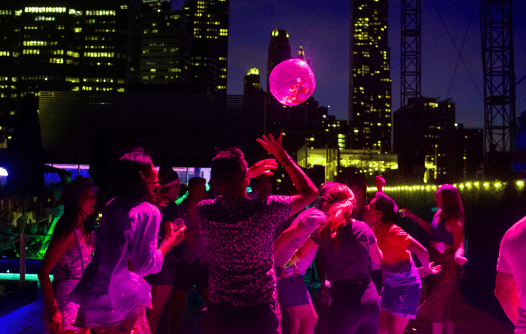 pink dance night on the rooftop
