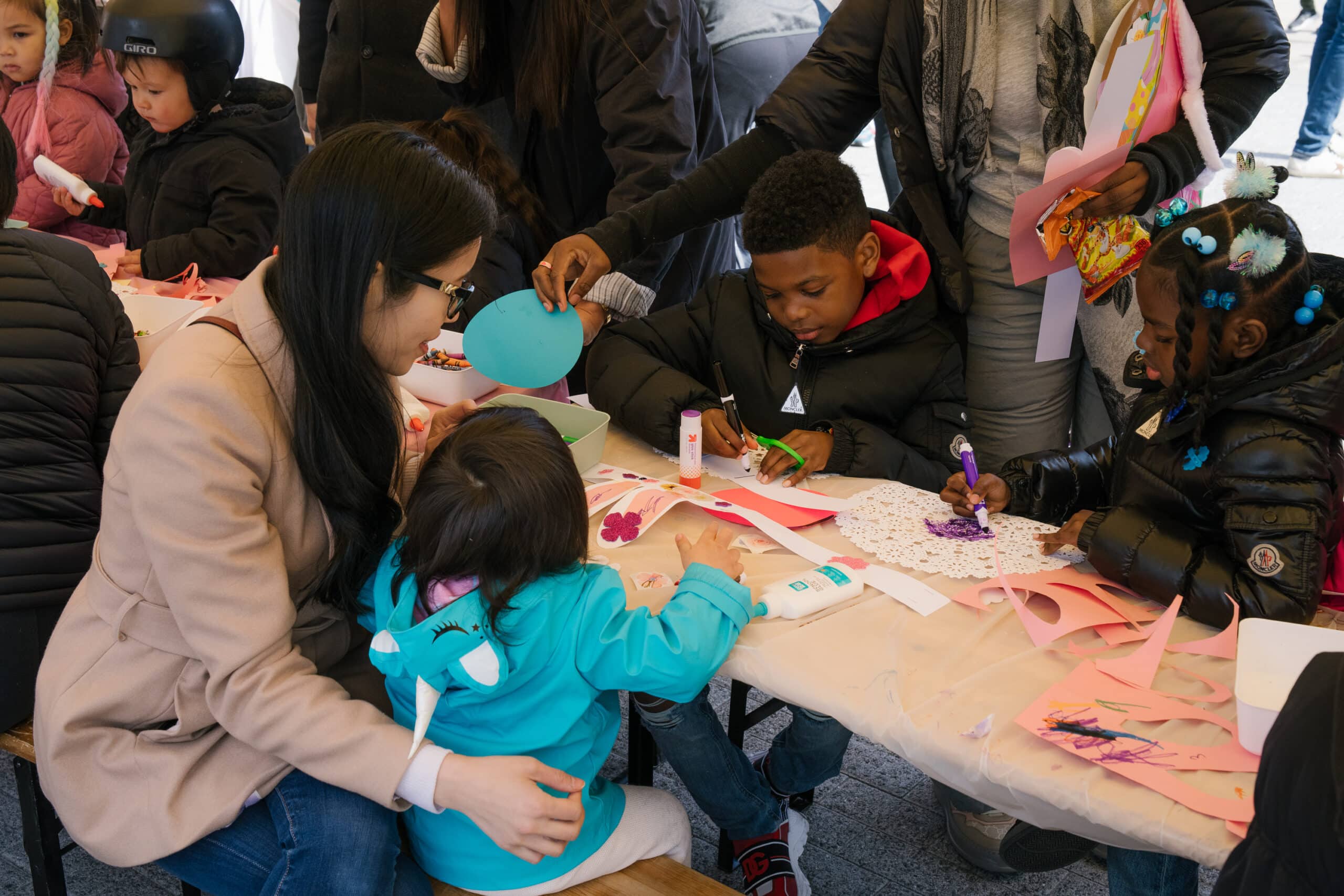 kids crafts at the Seaport