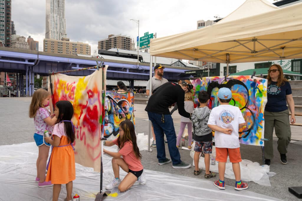 pride mural event for kids at the Seaport