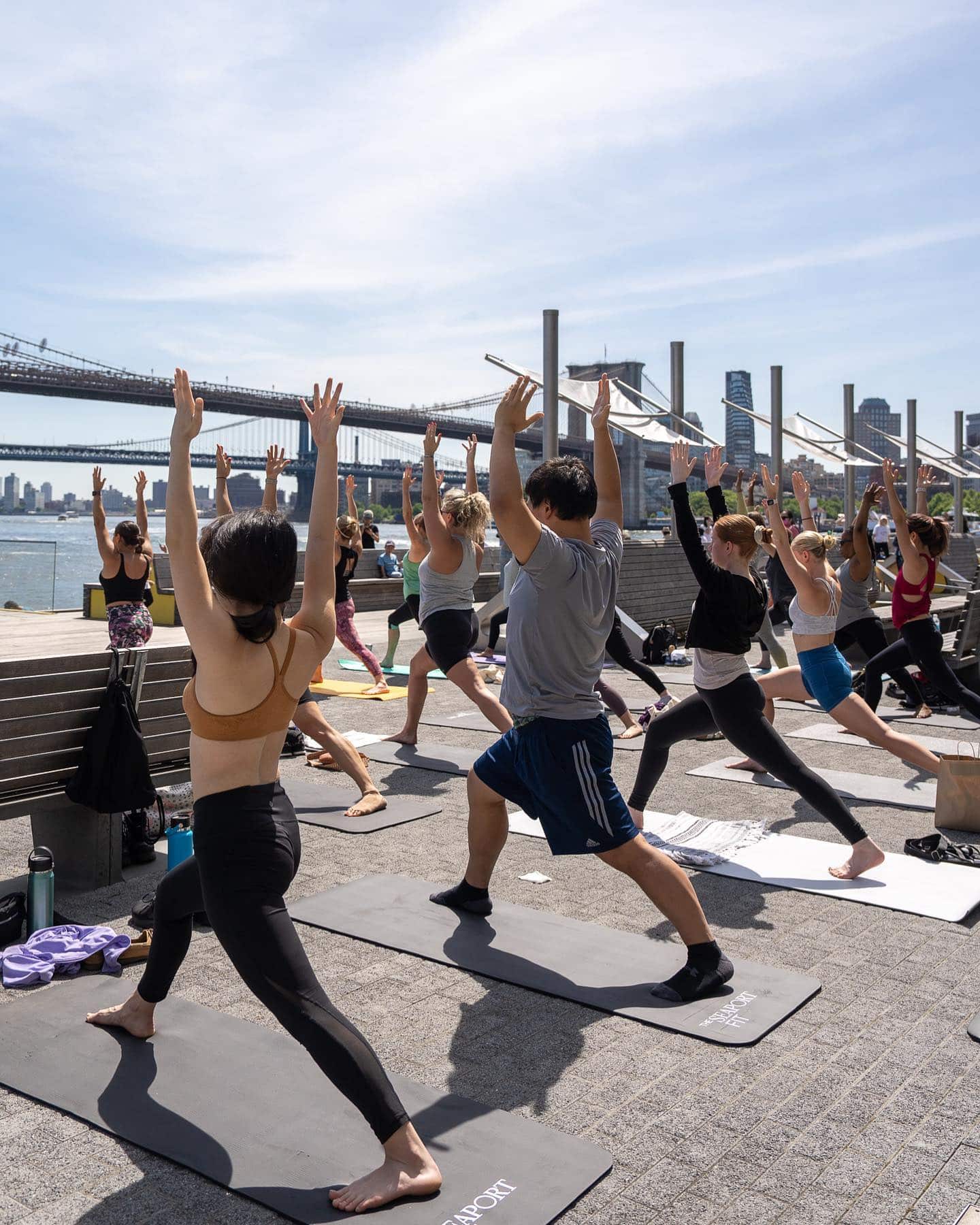 Power. Yoga. Waterfront views. Find your zen to kick off the weekend at Seaport Fit with @lyonsdenpy.

 10:30am
 Heineken Riverdeck
Presented by @nyphospital
Walk ups welcome.