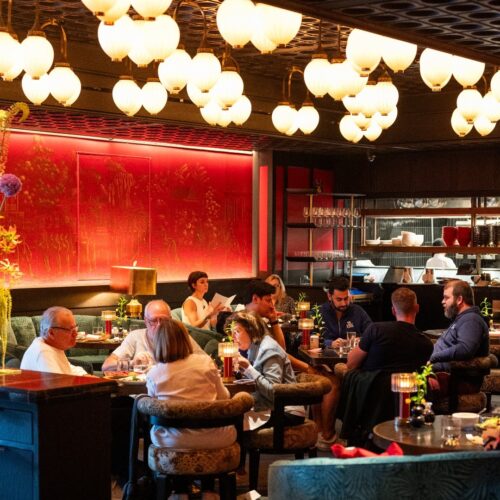 Escape another rainy day with a delicious dinner inside the @tinbuilding ↴ ➤ House of the Red Pearl ➤ The Frenchman’s Dough ➤ T. Brasserie And so much more. #TheSeaport