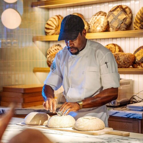 Smell it. Taste it. Take it home. Every afternoon the bakery team at the @tinbuilding prepares a selection of the world’s finest breads freshly baked for you🥖  Open daily 8am-7pm  Tin Building, Ground Floor #TheSeaport