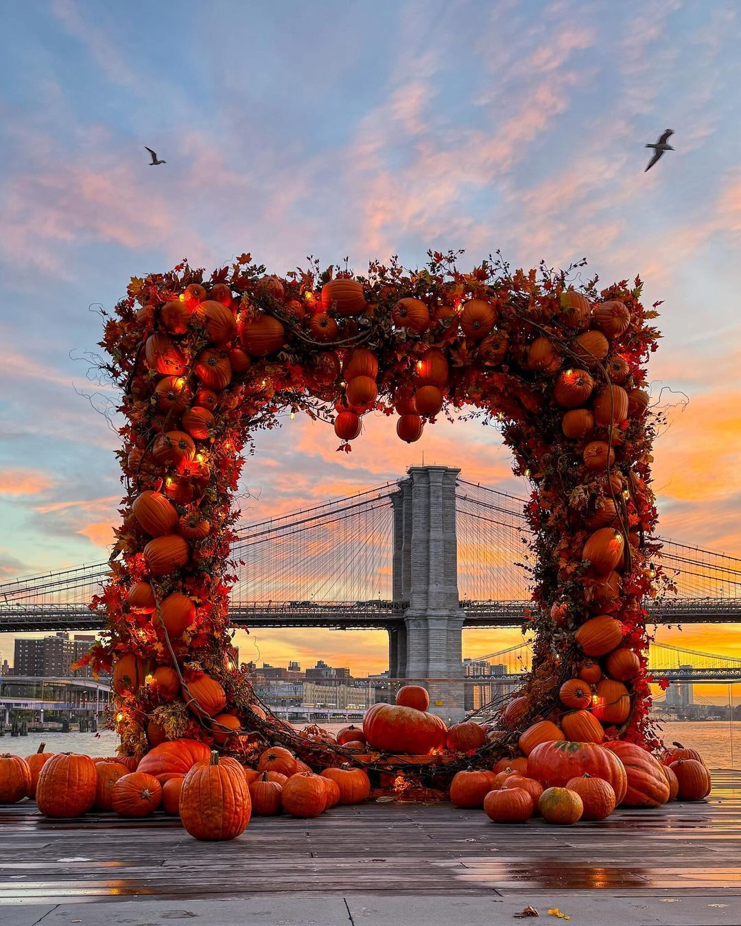 Adding a bit of pumpkin spice to NYC sunrises   #TheSeaport
