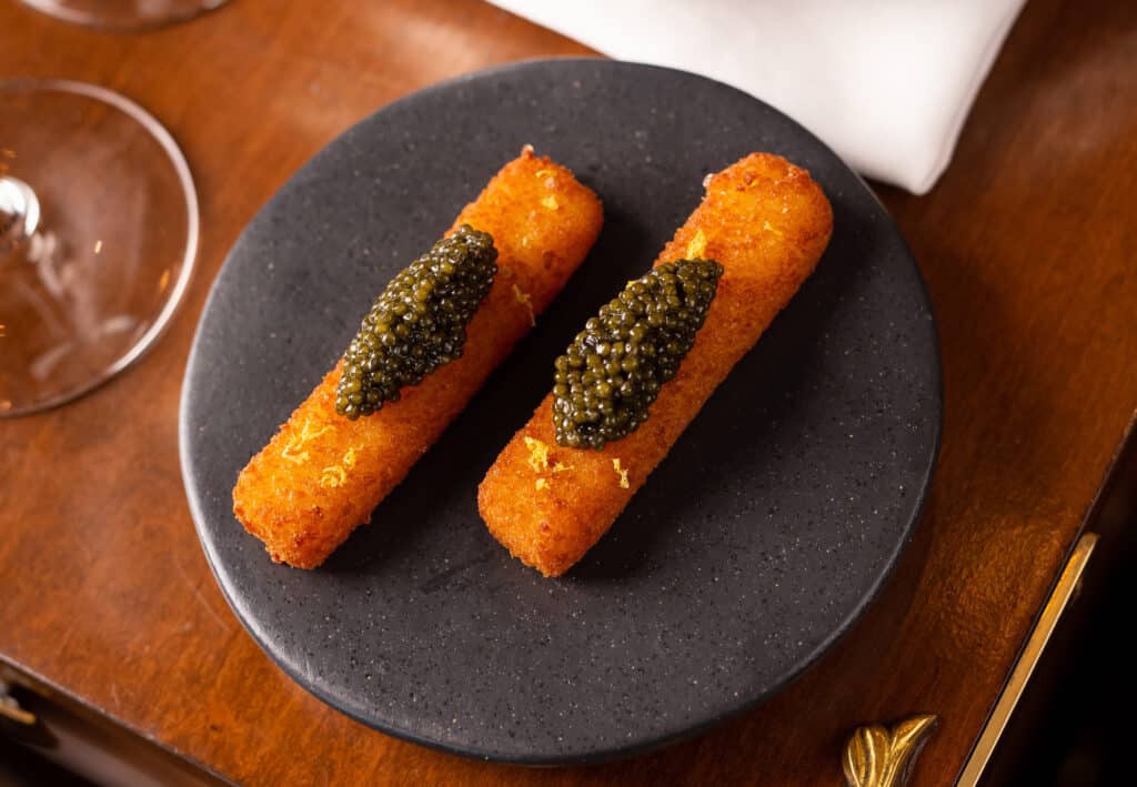 Mozzarella Sticks Caviar at Carne Mare