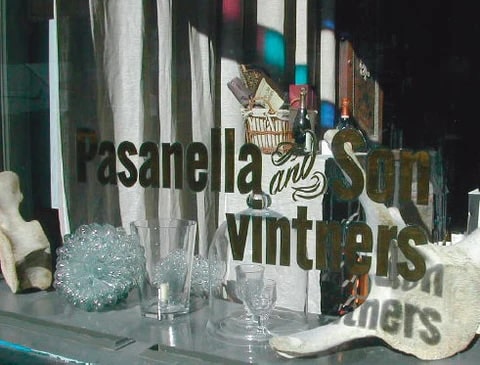 pasanella and son vitners window display