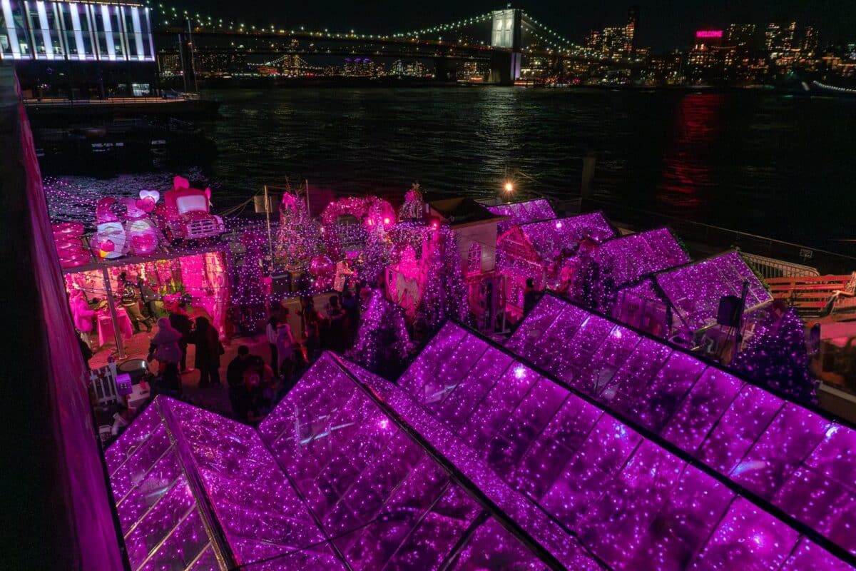 pink pier at watermark at the seaport nyc