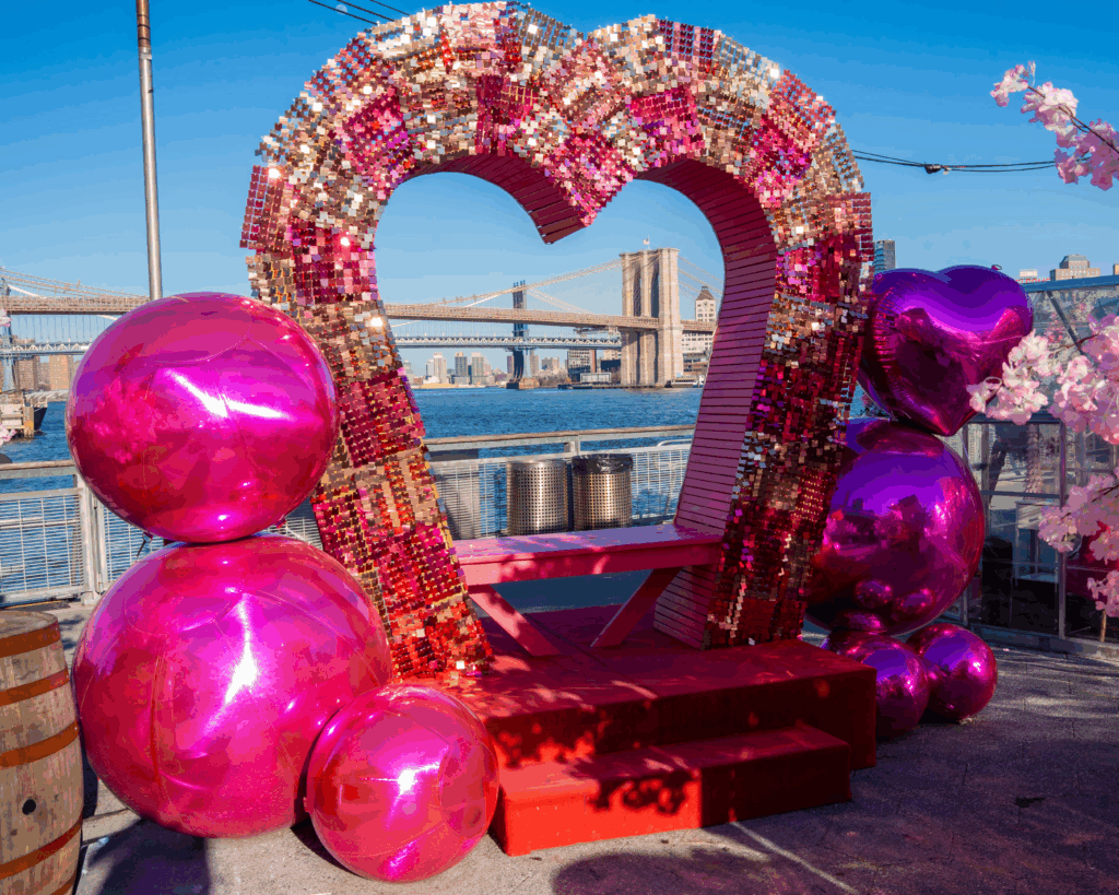 pink pier at watermark, pier 16 the seaport