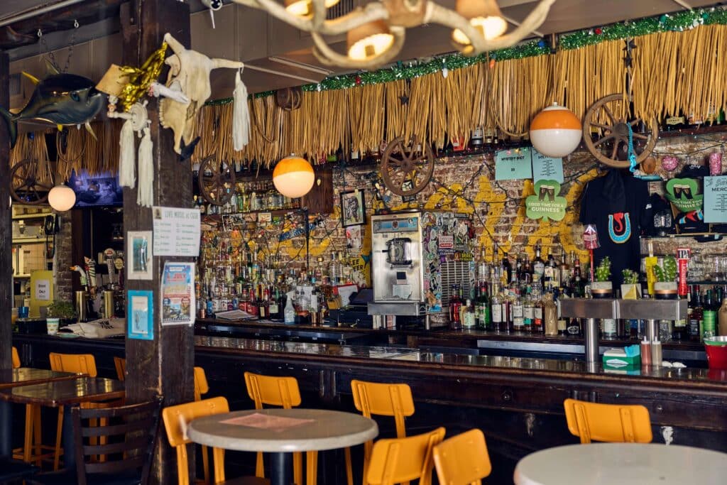 the bar at cowgirl seahorse at the seaport