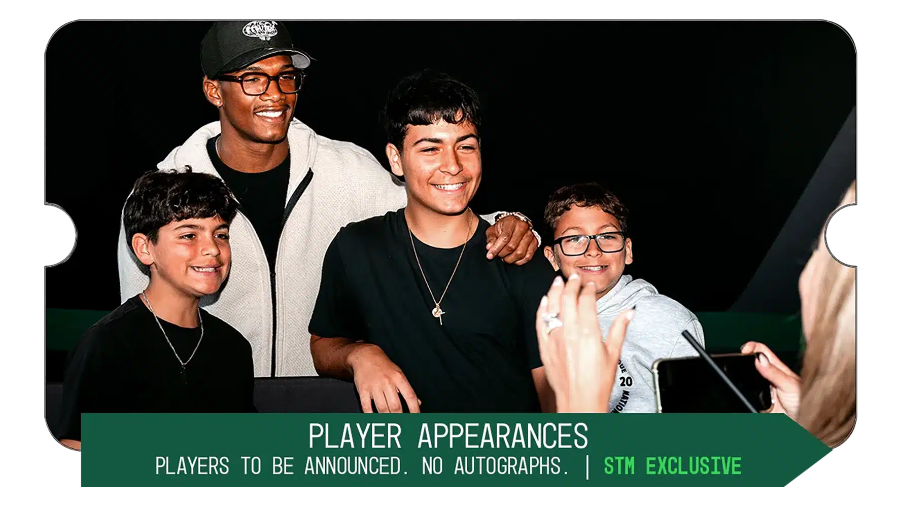 player appearances. players to be announced. no autographs. stm exclusive