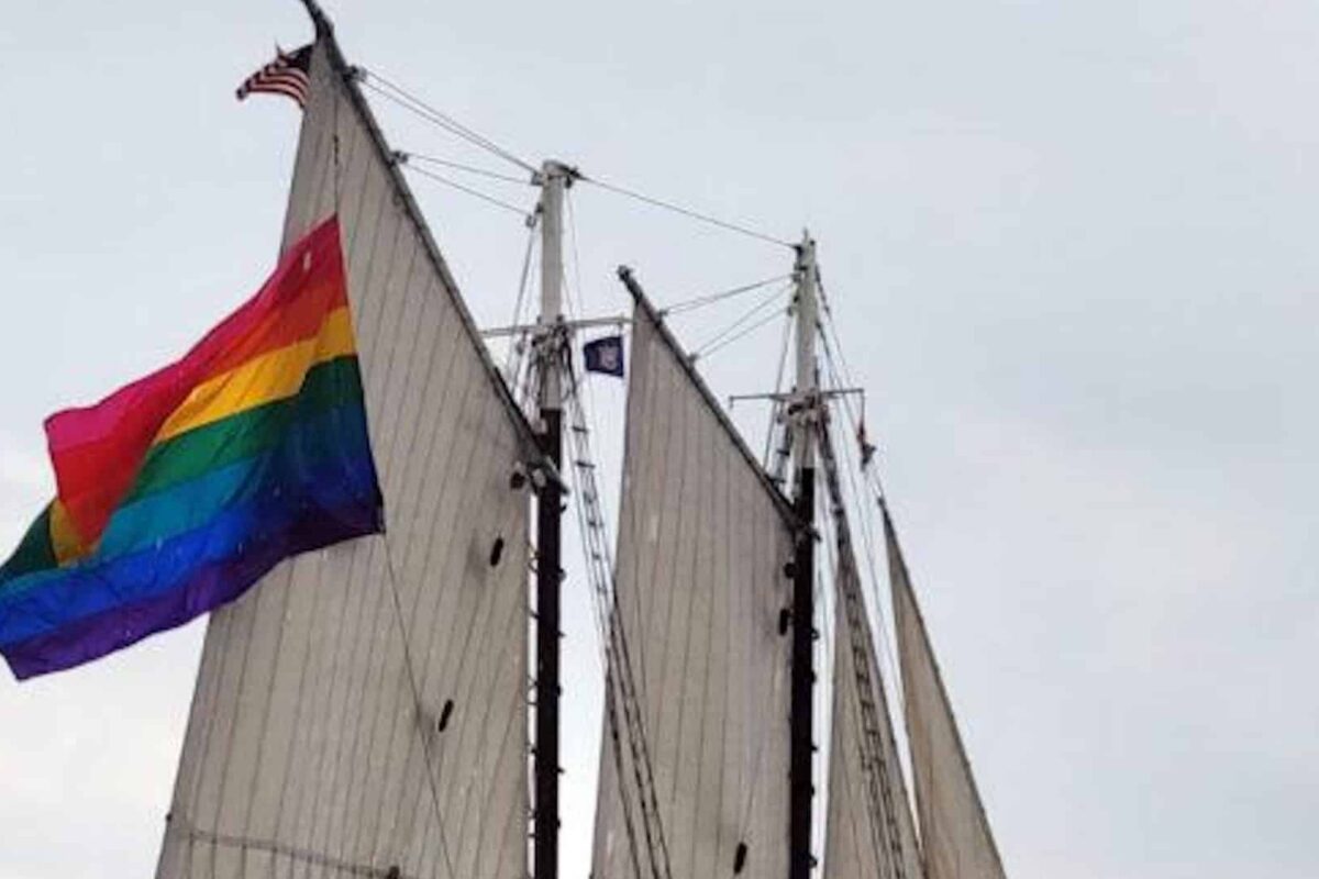 Rainbows on the Hudson Pride Parade at the Seaport Museum