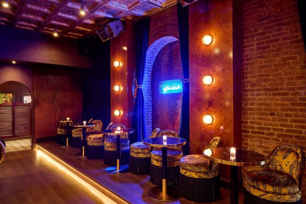 the lounge at the paris cafe, for live music at the seaport