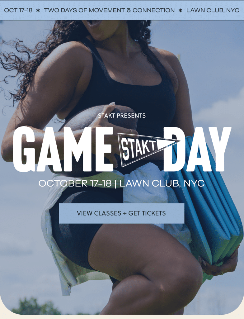 oct 17-18, two days of movement and connection. lawn club nyc. stakt presents stakt game day. october 17-18, lawn club nyc.